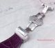 2017 Cartier Santos 100 SS White Face Purple Leather Band 36mm Watch (6)_th.jpg